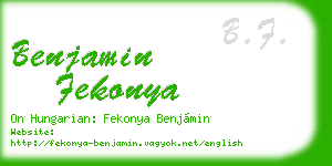 benjamin fekonya business card